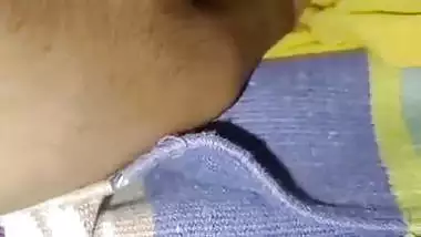 Sleeping sister boob touch by brother and nipple show