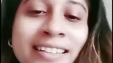 Beautiful wife shows boobs on video call to ex-lover