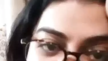 Huge boobs busty bhabhi topless show for lover