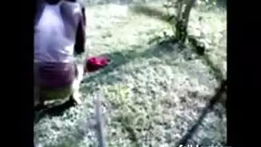 Village couple outdoor fun